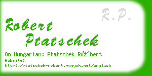 robert ptatschek business card